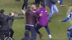 Agüero se enfrentó con un hincha del Wigan y lo golpeó