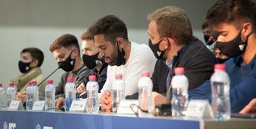 Quim Araujo, capitán del Lleida Esportiu, ejerció de portavoz.