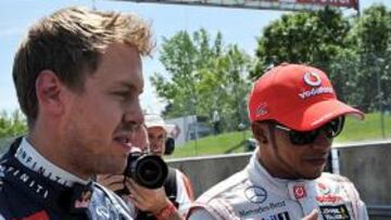 <b>DIFERENCIAS. </b>Vettel y Hamilton no estrecharon lazos en Alemania.
