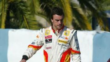 <strong>ACCIDENTE.</strong> Alonso resultó ileso en el accidente sufrido esta mañana en los entrenamientos.