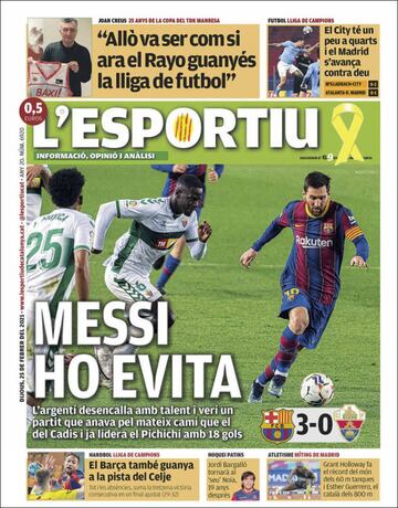 "Gol de oro"... las portadas deportivas de hoy