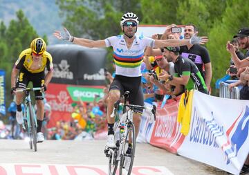 Alejandro Valverde está en la posición 12 y salió del top 10