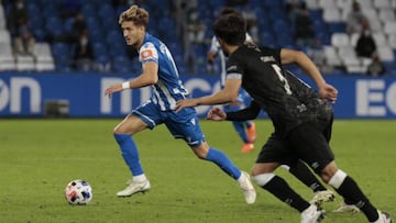 Borja Gal&aacute;n, durante un partido de la pasada temporada.