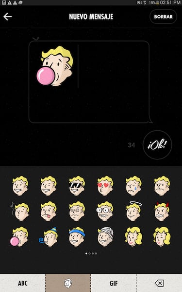 Envía emoticonos y gifs de Fallout con la app Fallout C.H.A.T.