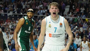 Luka Doncic, jugador del Real Madrid, durante el partido contra el Panathinaikos.