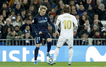 Odegaard in action against Real Madrid