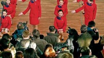 Preparación de las azafatas de los Juegos Olímpicos