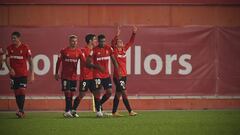 Luko Romero celebra el gol.