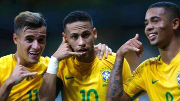 Coutinho, Neymar y Gabriel Jes&uacute;s. 