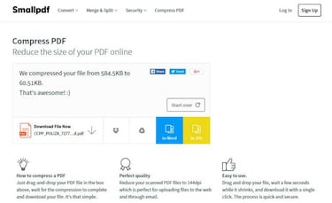 Cómo reducir el tamaño de un archivo PDF sin instalar ningún programa
