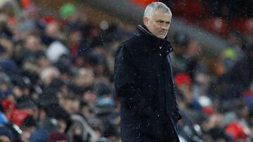 Jose Mourinho looks on