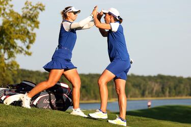 What are the Sunday tee times at the 2024 Solheim Cup?