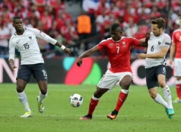 Paul Pogba, Breel Embolo y Yohan Cabaye