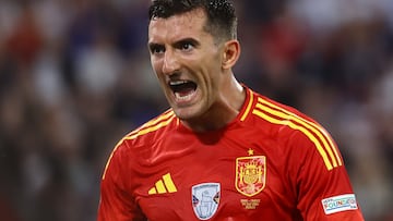 Dani Vivian, en un momento del partido contra Francia.