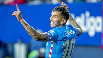 Ángel Correa tras marcarle a Osasuna.