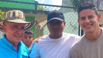 Así fue la visita de James a Álvaro Uribe y a una escuela de fútbol