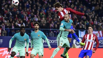 Griezmann marc&oacute; as&iacute; al Barcelona en la ida.