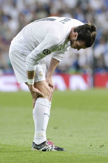 Bale ended a Champions League fixture against Manchester City with a knee sprain. He missed the next game.