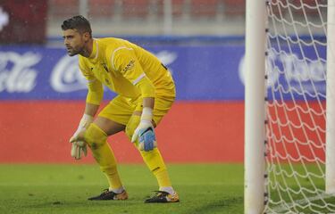 El portero llegó al Leganés en 2017 donde defendió la portería hasta 2021.