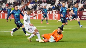 David Gil durante un partido de la Copa del Rey contra el Albacete.