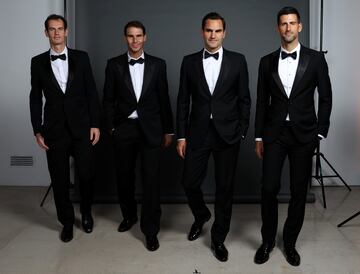 Andy Murray, Rafael Nadal, Roger Federer y Novak Djokovic.