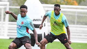 La Selección Colombia entrena bajo la lluvia de New Jersey