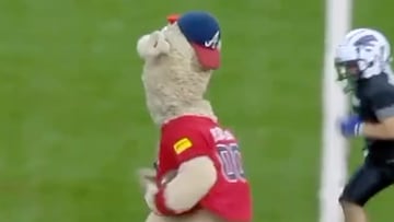 El divertido partido entre niños y las mascotas de la NFL y MLB