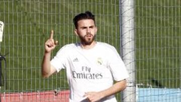Borja Mayoral celebra un gol con el Castilla.