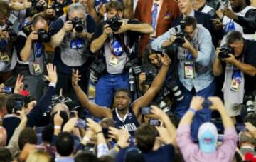 Kris Jenkins, lanzador del triple de la victoria de Villanova Wildcats en el último segundo.