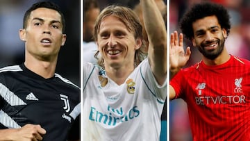 Cristiano, Modric y Salah, tambi¨¦n finalistas al The Best