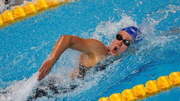 LONDON, ENGLAND - MAY 22: Mireia Belmonte Garcia of Spain in action in the Women's 400m Freestyle Preliminary during Day 14 of the 33rd LEN European Swimming Championships 2016 at Aquatics Centre on May 22, 2016 in London, England. (Photo by Christopher Lee/Getty Images)