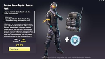 Fortnite Battle Royale estrena un pack de inicio