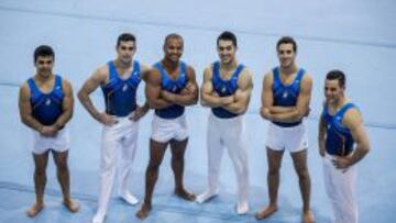 Néstor Abad, Fabián González, Rubén López, Rayderley Zapata, Adriá Vera y Alberto Tallón, de izquierda a derecha, compiten el jueves.