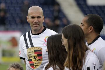 Zinedine Zidane en el estadio Armand Cesari en Bastia.