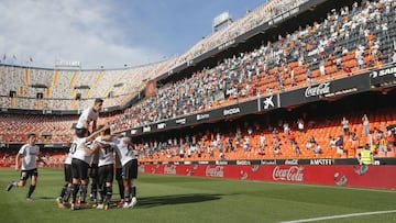 Mestalla, tras la vuelta del p&uacute;blico a los estadios.