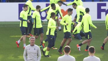 El Villarreal entren&oacute; ayer en El Madrigal. 