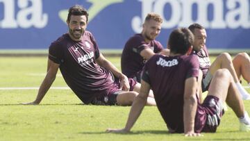 Vicente Iborra en la Ciudad Deportiva del Villarreal.