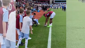 Durán tuvo este lindo gesto con un niño en condición de discapacidad.