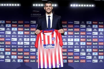 Álvaro Morata ha sido presentado como nuevo jugador del Atlético de Madrid esta mañana en el Wanda Metropolitano. 