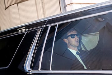 Meta Platforms CEO Mark Zuckerberg departs after attending a Federal Trade Commission trial that could force the company to unwind its acquisitions of messaging platform WhatsApp and image-sharing app Instagram, at U.S. District Court in Washington, D.C., U.S., April 15, 2025. REUTERS/Nathan Howard TPX IMAGES OF THE DAY