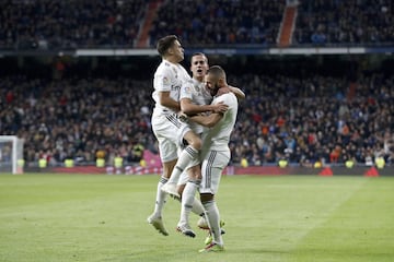 2-0. Lucas Vázquez celebró el segundo gol.