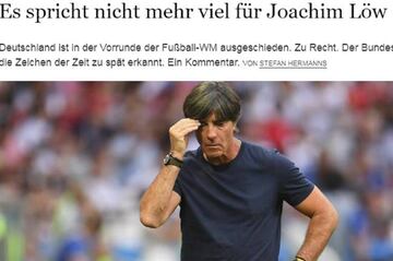 Joachim Löw, desesperado durante el partido de Alemania.
