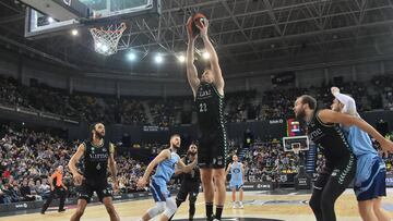 Xavi Rabaseda durante el Surne Bilbao-Río Breogán de la Liga Endesa.