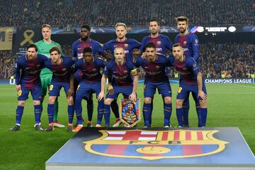 Barcelona's starting line-up.