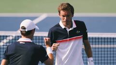 Mahut, durante un partido de dobles.