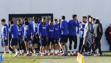 Entrenamiento del Valencia.