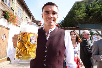 João Palhinha durante la fiesta del Oktoberfest celebrado en Munich.