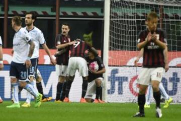 Bacca salvó al Milan frente a Lazio. Fue empate 1-1.