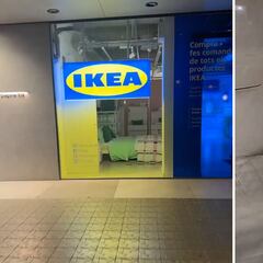 Encuentran a un hombre dentro de un Ikea cerrado durmiendo frente al escaparate