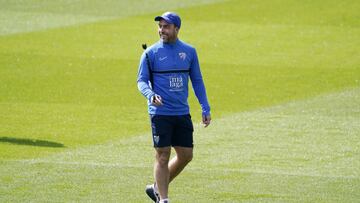 Pablo Guede durante un entrenamiento.